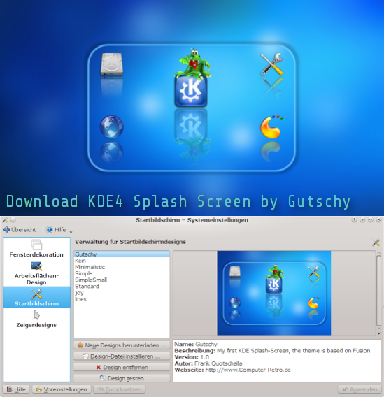 Download this KDE4 Splash Screen by Gutschy