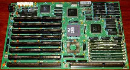 386er Mainboard, OPTi 82C381 Chipsatz & Intel 386DX-25 CPU, AmiBios 1989