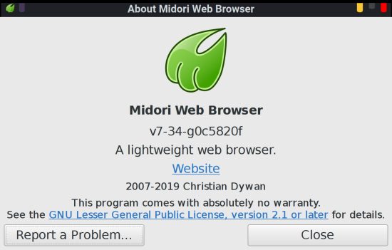 midori Web-Browser