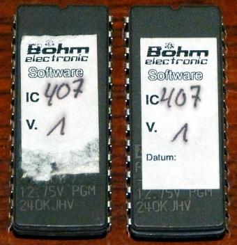 2x Böhm electronic Software IC 407 V. 1 EPROM