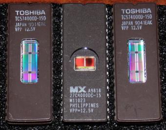 2x Toshiba TC574000D-150 Japan EPROMs MX-27C4000DC-15 Philippines