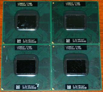 4x Intel Core 2 Duo Mobile T7400 (Merom) 2.16GHz CPU 4MB sSpec: SL9SK BGA479 2006