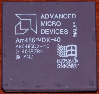 AMD Am486 DX 40MHz CPU A80486DX-40 Windows Compatible Malay