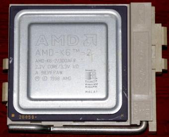 AMD K6-2 300MHz CPU 300AFR 2.2V Core 3.3V I/O im Socket 7 Malay 1998