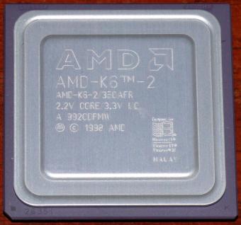 AMD K6-2 350MHz CPU 350AFR 2.2V Core 3.3V I/O Malay 1998