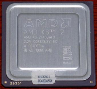 AMD K6-2 450MHz CPU K6-2/450AFX 2.2V Core 3.3V I/O Malay 1998