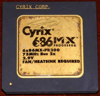 Cyrix 6x86 MX Processor 6x86MX-PR200 CPU 75MHz Bus 2x 2.9V USA 1997