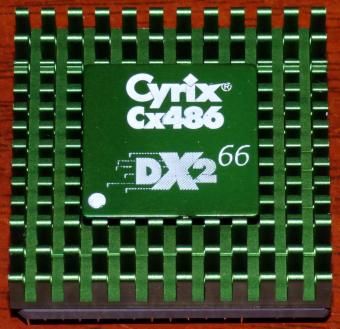 Cyrix Cx486-DX2 66MHz CPU green Cooler A3LM446F USA 1993