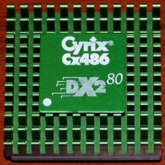 Cyrix Cx486-DX2 80MHz CPU green Cooler A8LP514L USA 1993