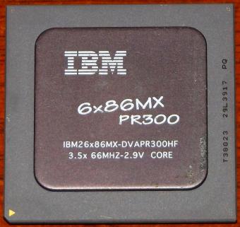 IBM 6x86MX PR300 Black CPU IBM26x86MX-DVAPR300HF 3.5x66MHz 2.9V Core Cyrix Corp. 1995-1998 USA