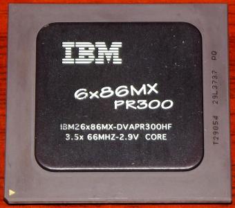 IBM 6x86MX PR300 CPU IBM26x86MX-DVAPR300HF 3.5 x 66MHz 2.9V Core Copr. Cyrix 1995/98 USA