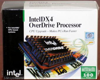 Intel Overdrive 486-DX4 100MHz CPU DX40DPR100 sSpec: SZ926 5V c-PGA-169, Socket 1/2/3 OVP/NEU 1994