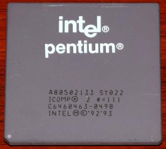 Intel Pentium 133MHz CPU sSpec: SY022 1993