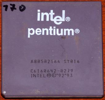 Intel Pentium 166MHz CPU A80502166 sSpec: SY016/VSS iPP 1993