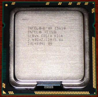 Intel Xeon E5620 4x 2.40GHz CPU Quad-Core 12MB Smart-Cache sSpec: SLBV4 (Westmere-EP) Sockel-1366 Costa Rica 2004