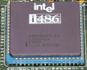 Intel i486 A80486DX-33 CPU 1989