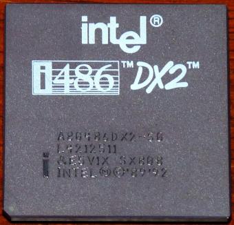 Intel i486 DX2 50MHz CPU A80486DX2-50 sSpec: SX808 1992