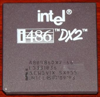 Intel i486 DX2 66MHz CPU sSpec: SX955, A80486DX2-66, 1993