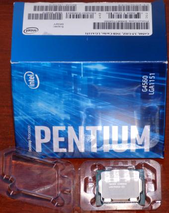 Intel Pentium Dual-Core G4560 3.5GHz CPU, sSpec: SR32Y (Kaby Lake-S), Socket 1151, 2017