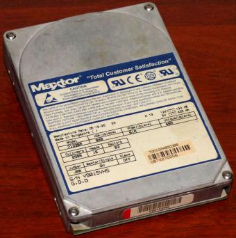 Maxtor Model 71336A IDE 1.34GB HDD Fast-ATA2, Total Customer Satisfaction, adaptec AIC 8371Q, Singapore 1996