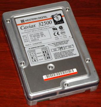 Western Digital Caviar 32500 IDE 2559,8MB HDD 1999