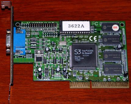 3622A S3 Trio 3D/2X On-Board 621-950010 VGA 8MB AGP 1999