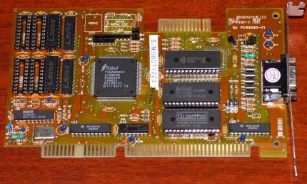 8916CX2/4/8 LC2 Rev.A 3010 SX PCB356D-FI Trident TVGA8900C Siemens GPU Quadtel Ver. C2.11 VGA Bios Software ISA Taiwan 1991