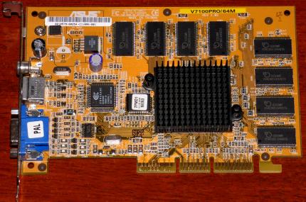 ASUS V7100PRO/64M PAL Nvidia GeForce2 MX 400 (NV11) GPU Maxdata Conexant Bt869KRF AGP 2001