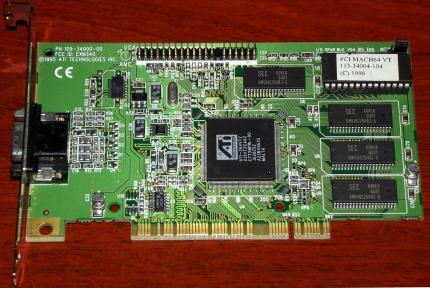 ATI Mach64-VT FCC-ID: EXM340 PCI 1995
