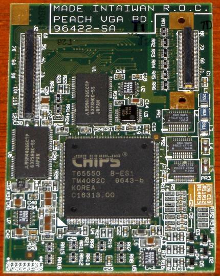 Chips & Technologies CT65550 B-ES1 Laptop Grafikkarte CT-65550 CT-HiQV GPU Video-Card for 310 ThinkPads & Texas Instruments Notebooks