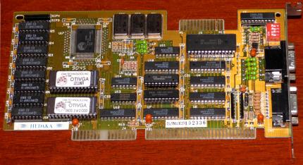 HEDAKA OAK Technology Inc. OTIVGA OTI037C GPU KDA0476CN-50 CGA/VGA ISA 1988