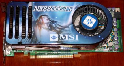 MSI NX8800GTS nVIDIA GeForce Grafikkarte 2x DVI, PCIe, China 2006