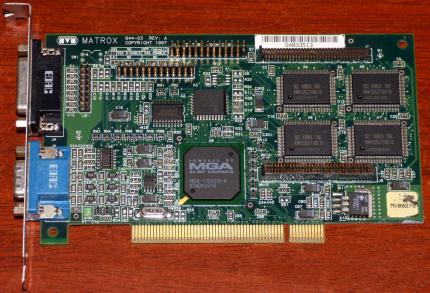 Matrox Mystique 220 4MB 644-03 Rev. A MGA-1164SG-A MY220P/4I PCI Irland 1997