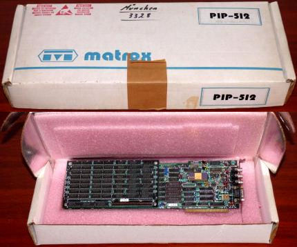 Matrox PIP-512 VE-MEL P/N Type: 239-06-01 Ser. No. 264 Goldcap MP7684QD GPU XT/ISA Video Digitizer Grafikkarte OVP Canada 1986