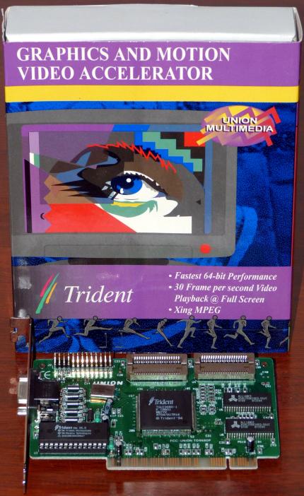 Union Multimedia TD 9680P Trident TGUI9680-1 PCI OVP/NEU 1994