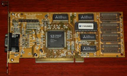 Yakumo S3 Virge DX On-Board 86C375 FCC-ID: 127MM-VS16 PCI 2MB 1997
