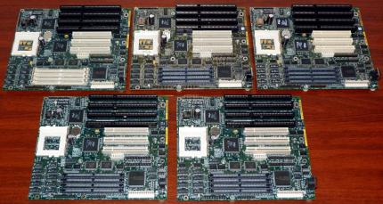 5x Intel (Sockel 5) Mainboards, PCIset SB82437FX, AA-639282-812, PBA-638995-812 ISA 1994