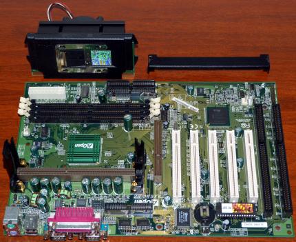 AOpen AX6BC-EZ Mainboard, Intel Pentium III 500MHz CPU sSpec: SL35E, Award Bios 1998