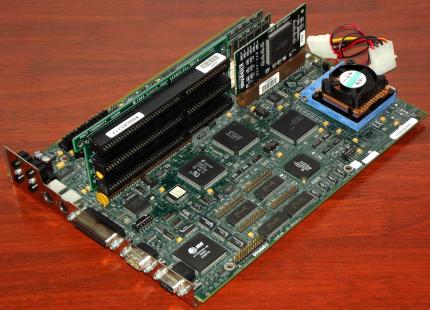 Compaq Mainboard mit 486DX2-66 CPU, RAM, Reiser & Kingston Karte 1994