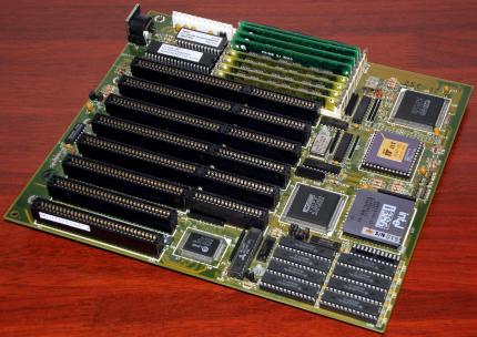 Mainboard M321 Rev. 2.1 CHIP6 inklusive Intel i386 33MHz CPU und IIT 3C87-25 CoProzessor, 8x RAM, AMI-Bios 1989
