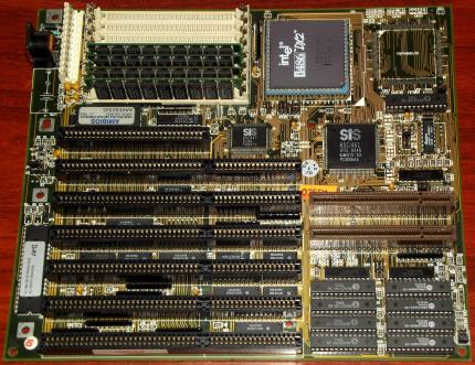 486er VLB Mainboard, Amibios 1993, SIS 85C461 Chipsatz mit Intel 486DX2-66 CPU & Siemens RAM
