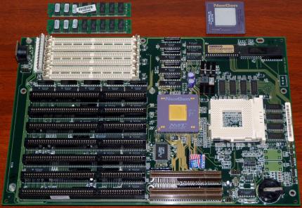 aLaris Mainboard, NexGen Inc. Nx586 P90 CPU RISC Microarchitecture 83.3MHz (IBM/AMD) PGA-463, NxVL System Logic VESA Local Bus, 8MB Toshiba RAM, Amibios Ver. v06c033v USA 1994