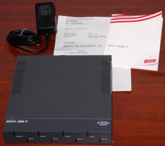 Dr. Neuhaus Niccy 3000 Ti ISDN Modem BZT A012-505B inkl. Handbuch & Prüfzertifikat und Netzteil Niccy 3000 MOD A010-711A 1990-1994