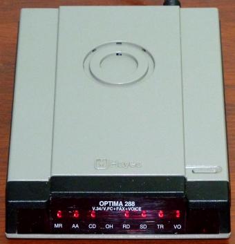 Hayes Optima 288 V.34 V.FC FAX Voice Modem Model Nr: 5310AM Ver. 6.0 FCC-ID: BFJ05310AM Canada 1995