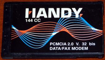 Hotline Handy 144 CC Data/Fax Modem for PCMCIA 2.0 V.32bis MNP Sweden