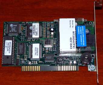 MultiTech Systems MT2834ZPXI Rev. B Holland AT&T Zilog ISA Modem