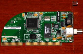 Schneider & Koch 60-10-042-001 SK Net-Flash 286-04929 PCnet ISA+ AM79C961KC AMD 1999 BNC Ethernet LAN-Card ISA