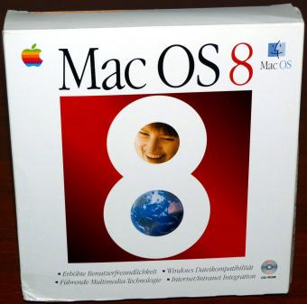 Apple Mac OS 8.0 Betriebssystem CD-ROM für PowerPC & 68LC040 CPU inklusive Netscape Navigator 3.01, Disk-Tools, CKS Real-Net CD-ROMs OVP 1997