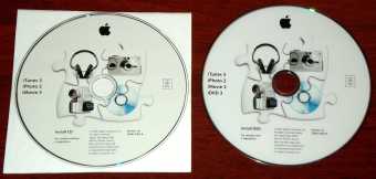 iLife mit iTunes 3, iPhoto 2,  iMovie 3 & iDVD 3, Install CD- und SuperDrive DVD-Version für PowerPC MacOS X Apple 2003