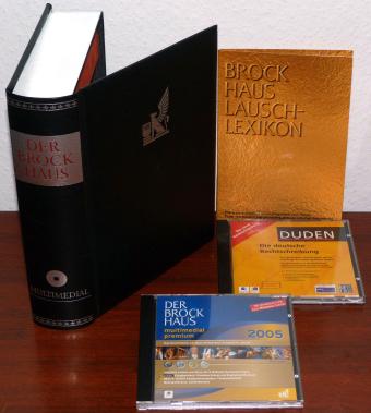 Der Brockhaus multimedial premium 2005 DVD inkl. Duden - Die Deutsche Rechtschreibung und Lausch-Lexikon OVP in Buchschuber